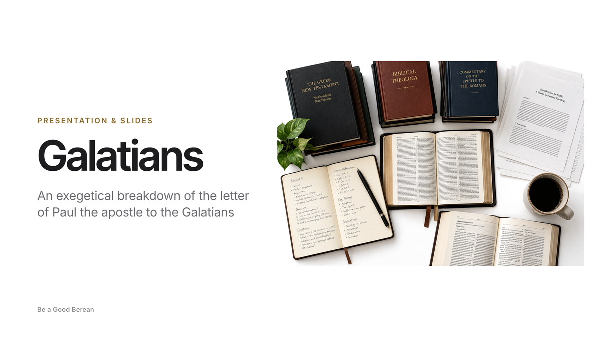 Galatians Exegesis Presentation & Slides cover