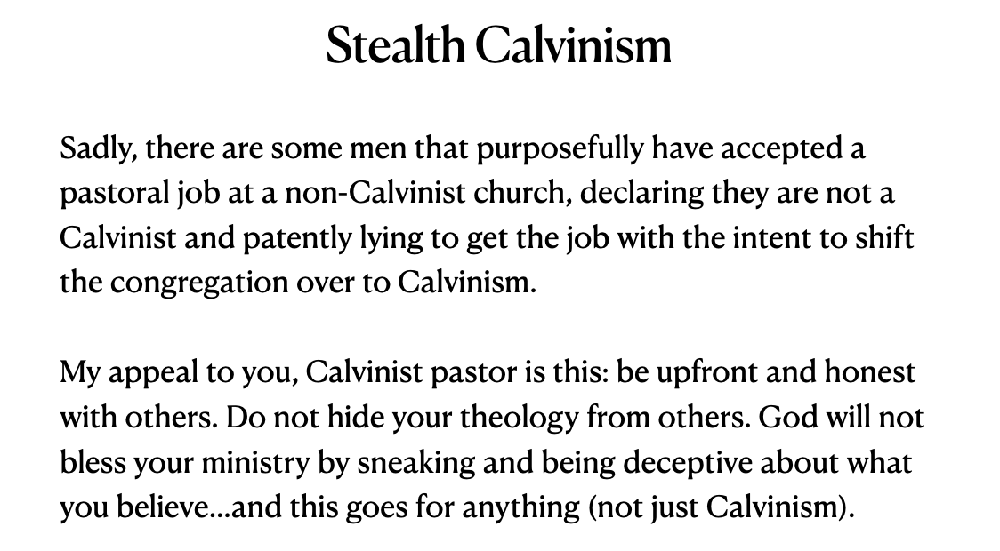 Calvinist No Longer Part 5 Presentation