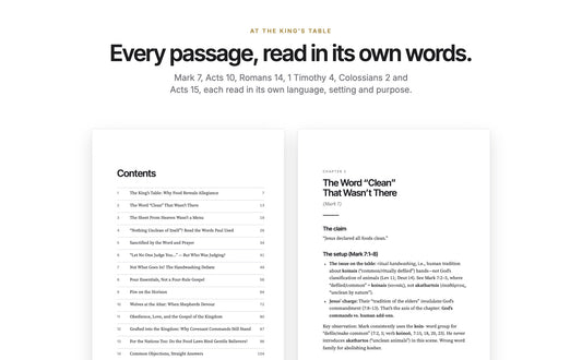 Every passage, read in its own words: the contents and Chapter 2
