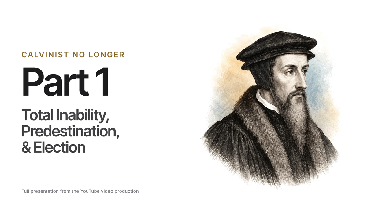 Calvinist No Longer presentation series