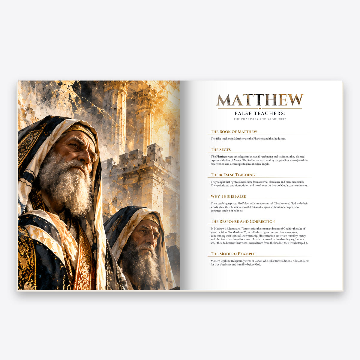 The book open to Matthew