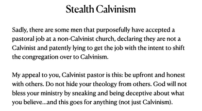 Calvinist No Longer Part 5 Presentation