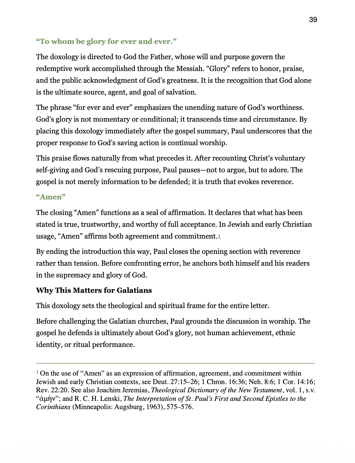 An Old Testament Understanding of Galatians: Reading Paul Within His First-Century Torah & Prophets Context