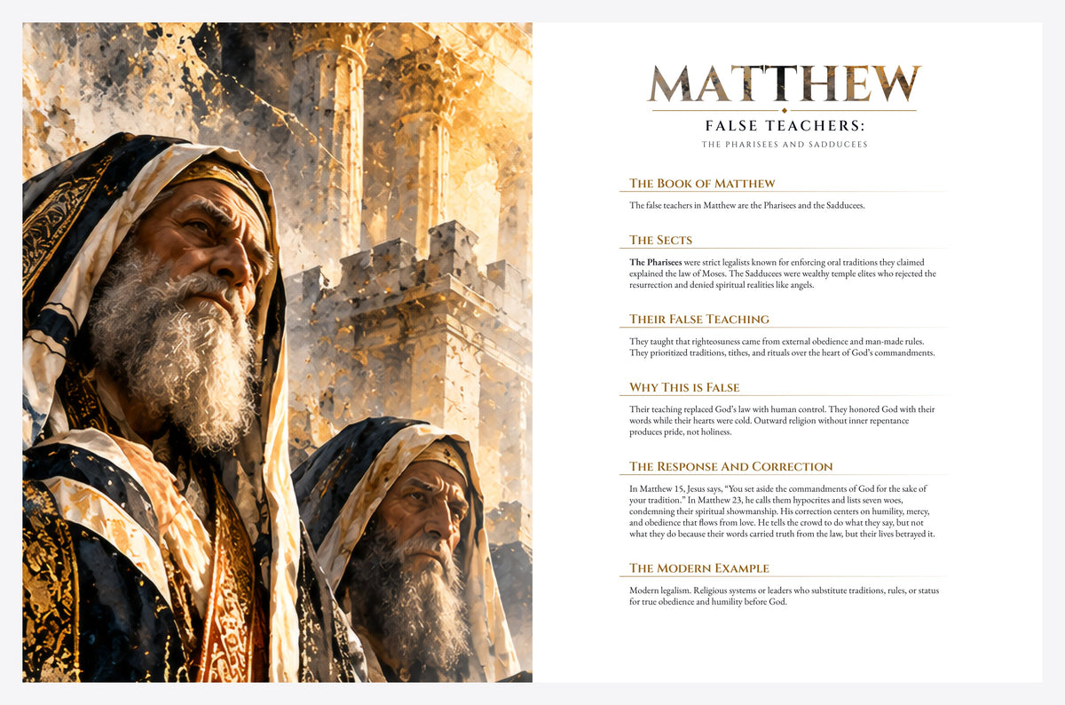 Inside the book: Matthew, the Pharisees and Sadducees
